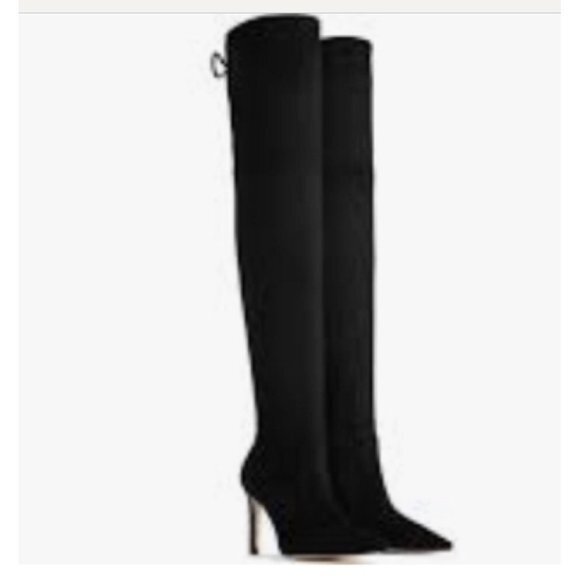 Good American Shoes - GOOD AMERICAN black high heels over the knee boots size 6